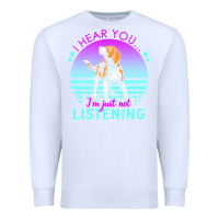White beagle t  shirt i hear you i'm just not listening beagle lover t  shir Premium Sweatshirt - linhVisuals
