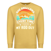 Antique Gold she swallows every time i bring my rod t  shirt she swallows every tim Premium Sweatshirt - linhVisuals