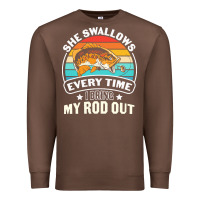 Chestnut she swallows every time i bring my rod t  shirt she swallows every tim Premium Sweatshirt - linhVisuals