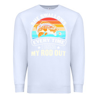 White she swallows every time i bring my rod t  shirt she swallows every tim Premium Sweatshirt - linhVisuals