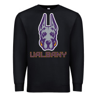 Black Ualbany Great Danes Premium Sweatshirt - linhVisuals