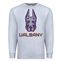 Heather Grey Ualbany Great Danes Premium Sweatshirt - linhVisuals