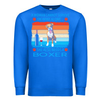 True Royal boxer t  shirt a woman cannot survive on wine alone she also needs box Premium Sweatshirt - linhVisuals