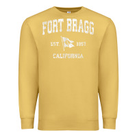 Antique Gold fort bragg california ca vintage boat anchor flag design tee Premium Sweatshirt - linhVisuals