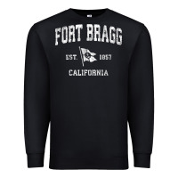 Black fort bragg california ca vintage boat anchor flag design tee Premium Sweatshirt - linhVisuals