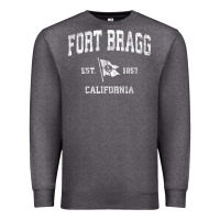 Charcoal Heather fort bragg california ca vintage boat anchor flag design tee Premium Sweatshirt - linhVisuals