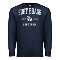 Navy fort bragg california ca vintage boat anchor flag design tee Premium Sweatshirt - linhVisuals