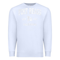 White fort bragg california ca vintage boat anchor flag design tee Premium Sweatshirt - linhVisuals