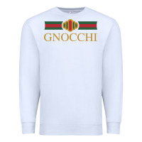 White Gnocchi Classic Fashion Parody Pasta Noodles Italian Premium Sweatshirt - linhVisuals