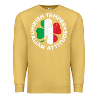 Antique Gold irish temper italian attitude t shirt st patrick's day t shirt Premium Sweatshirt - linhVisuals