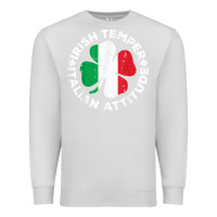 Dove Grey irish temper italian attitude t shirt st patrick's day t shirt Premium Sweatshirt - linhVisuals