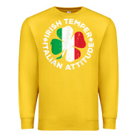 Lemon irish temper italian attitude t shirt st patrick's day t shirt Premium Sweatshirt - linhVisuals