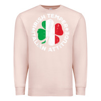 Pale Pink irish temper italian attitude t shirt st patrick's day t shirt Premium Sweatshirt - linhVisuals