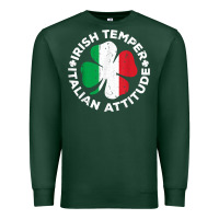 Sports Green irish temper italian attitude t shirt st patrick's day t shirt Premium Sweatshirt - linhVisuals