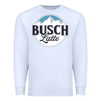 White BUSCH LATTE COOL Premium Sweatshirt - linhVisuals