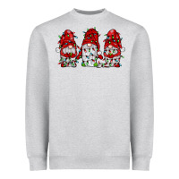 Heather Grey gnome with christmas lights Heavyweight Sweatshirt - JahusDesignShop