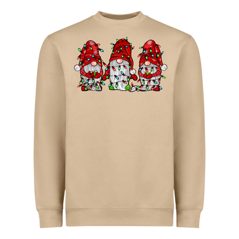 Gnome With Christmas Lights Heavyweight Sweatshirt by JahusDesignShop | Teevron