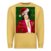 Antique Gold merry christmas heal the world michael jackson Premium Sweatshirt - linhVisuals