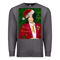 Charcoal Heather merry christmas heal the world michael jackson Premium Sweatshirt - linhVisuals