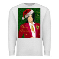 Oatmeal Heather merry christmas heal the world michael jackson Premium Sweatshirt - linhVisuals