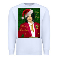 White merry christmas heal the world michael jackson Premium Sweatshirt - linhVisuals