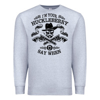 Heather Grey im your huckleberry Premium Sweatshirt - linhVisuals