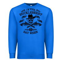 True Royal im your huckleberry Premium Sweatshirt - linhVisuals