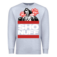 Heather Grey sho nuff old school Premium Sweatshirt - linhVisuals