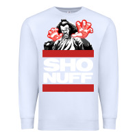 White sho nuff old school Premium Sweatshirt - linhVisuals