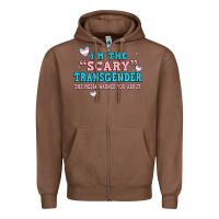 Chestnut im scary transgender the media warned you about Zipper Hoodie - JahusDesignShop