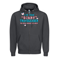 Smoke im scary transgender the media warned you about Zipper Hoodie - JahusDesignShop