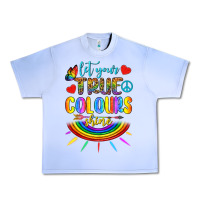 Grape Ice Let Your True Colours Shine Urban Heavy Tee - BundleAndBundleShop