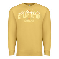 Antique Gold grand teton national park est 1929 vinage wyoming mountains graphic Premium Sweatshirt - linhVisuals