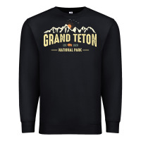 Black grand teton national park est 1929 vinage wyoming mountains graphic Premium Sweatshirt - linhVisuals