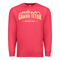 Cardinal grand teton national park est 1929 vinage wyoming mountains graphic Premium Sweatshirt - linhVisuals
