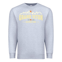 Heather Grey grand teton national park est 1929 vinage wyoming mountains graphic Premium Sweatshirt - linhVisuals