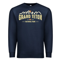 Navy grand teton national park est 1929 vinage wyoming mountains graphic Premium Sweatshirt - linhVisuals