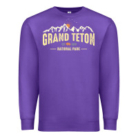Purple grand teton national park est 1929 vinage wyoming mountains graphic Premium Sweatshirt - linhVisuals