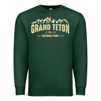 Sports Green grand teton national park est 1929 vinage wyoming mountains graphic Premium Sweatshirt - linhVisuals