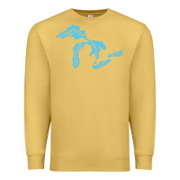 Antique Gold great lakes of michigan Premium Sweatshirt - linhVisuals