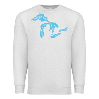 Oatmeal Heather great lakes of michigan Premium Sweatshirt - linhVisuals