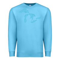 Ocean Blue great lakes of michigan Premium Sweatshirt - linhVisuals