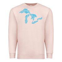 Pale Pink great lakes of michigan Premium Sweatshirt - linhVisuals