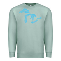 Seafoam great lakes of michigan Premium Sweatshirt - linhVisuals