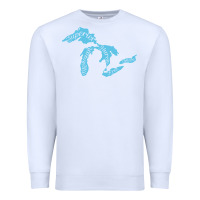 White great lakes of michigan Premium Sweatshirt - linhVisuals
