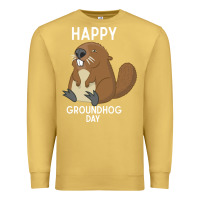 Antique Gold happy groundhog day respect the shadow funny spring prediction holiday Premium Sweatshirt - linhVisuals