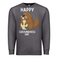 Charcoal Heather happy groundhog day respect the shadow funny spring prediction holiday Premium Sweatshirt - linhVisuals