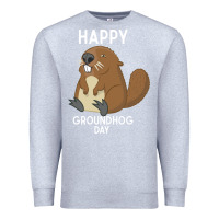 Heather Grey happy groundhog day respect the shadow funny spring prediction holiday Premium Sweatshirt - linhVisuals