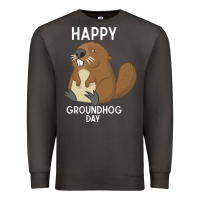 Smoke happy groundhog day respect the shadow funny spring prediction holiday Premium Sweatshirt - linhVisuals