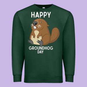Happy Groundhog Day Respect The Shadow Funny Spring Prediction Holiday Premium Sweatshirt Designed By Linhvisuals